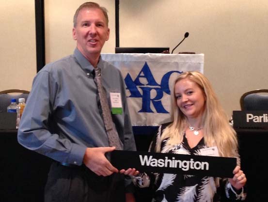 Greg Carter, left, and Diamond Nogueira at AARC Congress 2015
