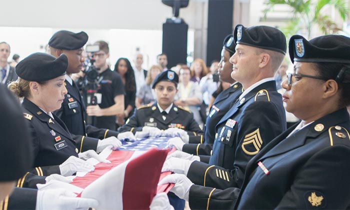 Flag Folding Ceremony