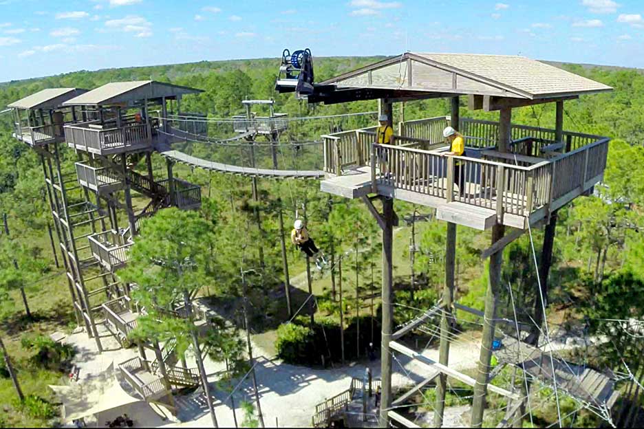 Zipline rollercoaster in Orlando