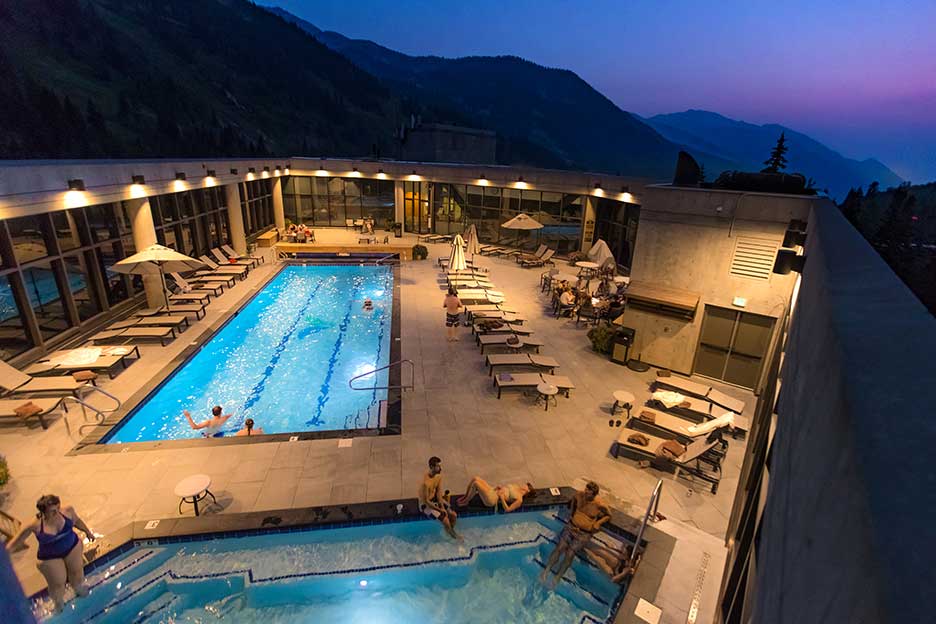 Snowbird resort rooftop pool