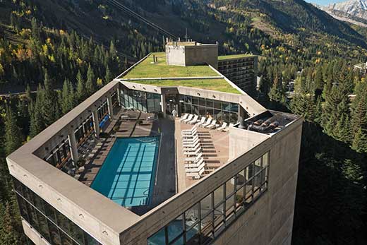 Snowbird resort rooftop pool