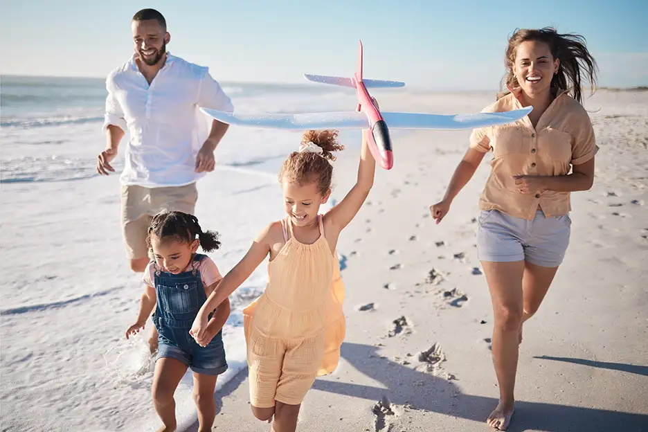 Family on the beach in Ft. Lauderdale, FL
