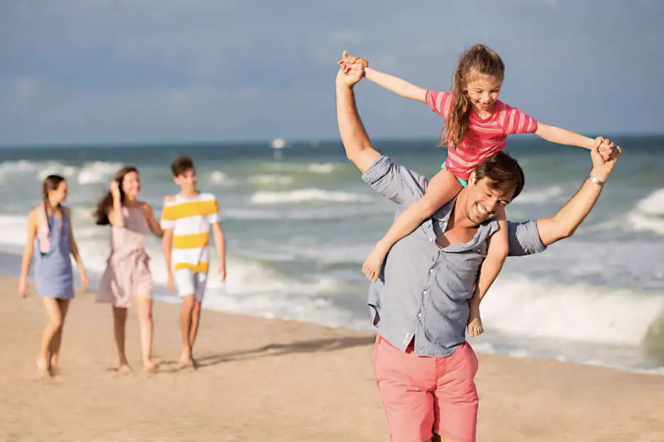 Family on the beach in Ft. Lauderdale, FL