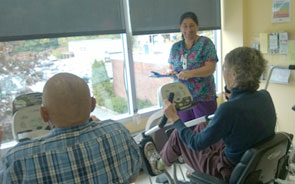 Lisa Azzarito Pepino enjoys working with pulmonary rehab patients at her hospital.