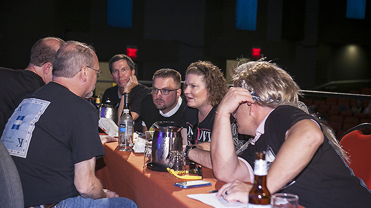 7 People talking at a table