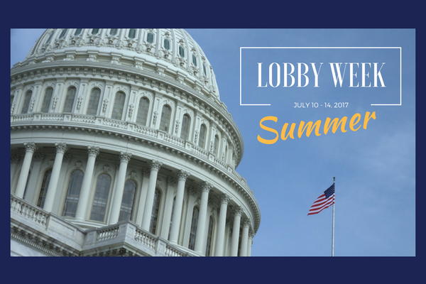Image of the U.S. Capitol with text of Lobby Week