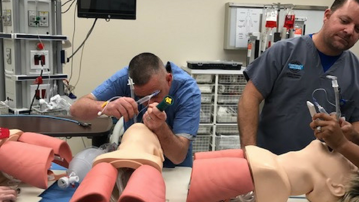 Texas Health Southwest team working on intubations