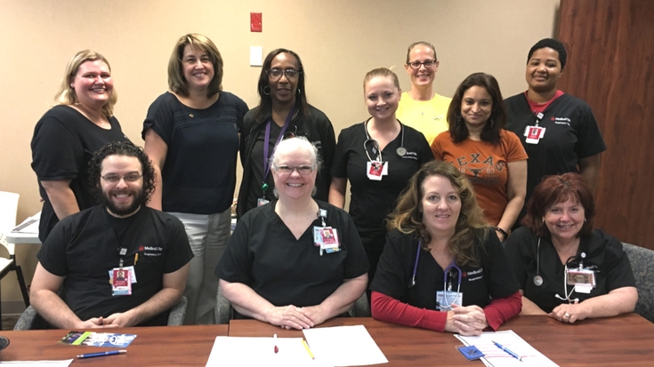 AARC Executive Office members visit respiratory care team at Medical City Denton