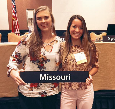 Alicia Thomas and Andi Gann Missouri, student liaisons at HOD