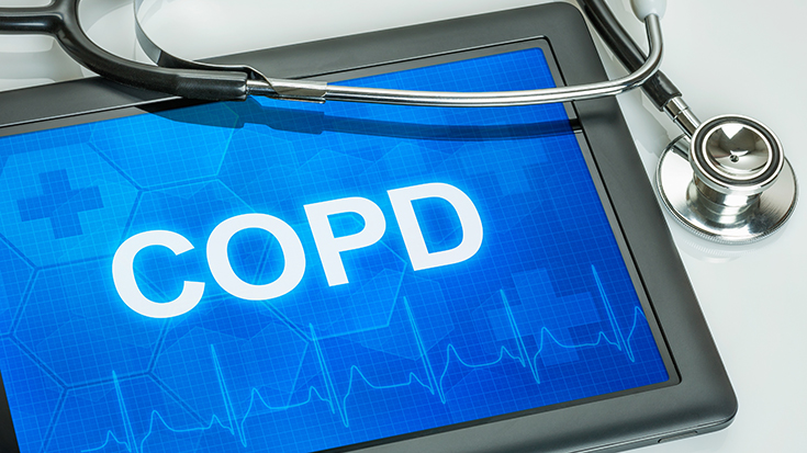 copd graphic of tablet and stethescope