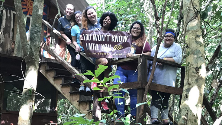 Photo of Texas State students in Guyana