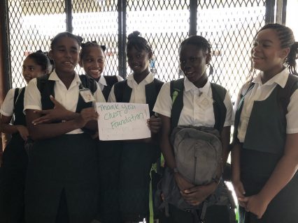 Photo of students in Guyana