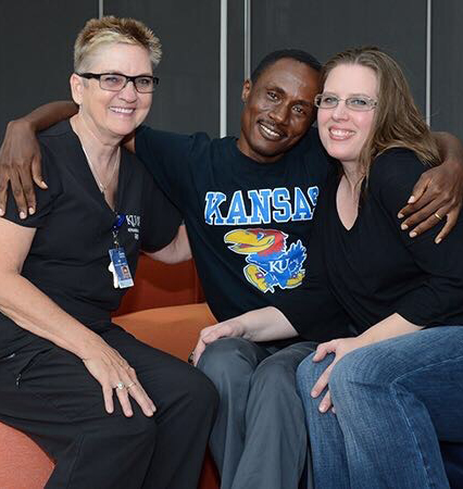 Aidoo with host Karen Schell and special visitor Katie Stakolich