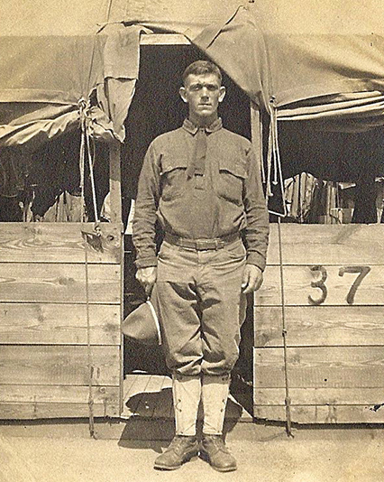 AARC Historian Trudy Watson’s maternal grandfather at Camp Sheridan in Alabama in 1918.