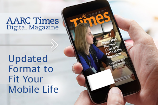 image of phone with AARC Times cover shown