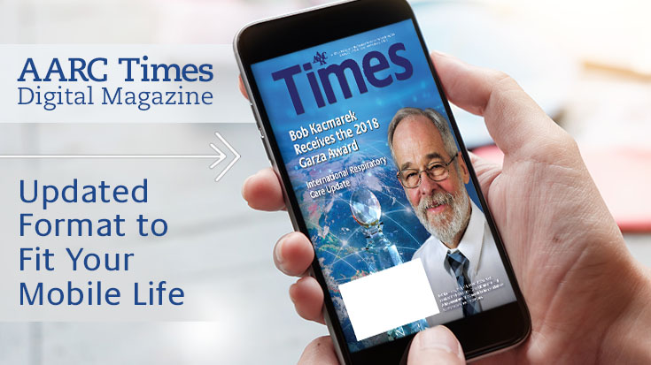 image of phone with AARC Times cover shown