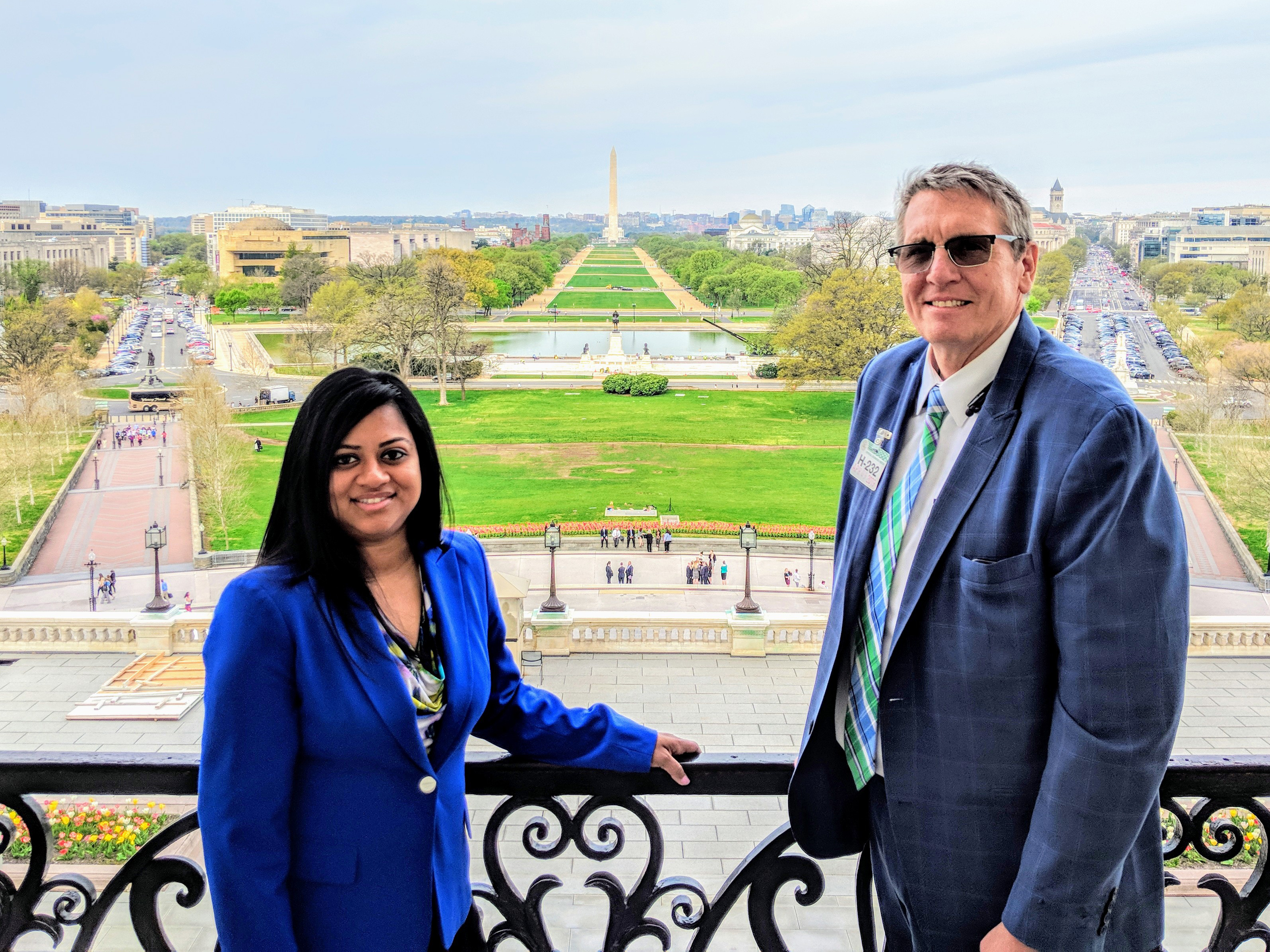 Sherleen Bose got the chance to view the National Mall from Speaker Nancy Pelosi’s balcony.