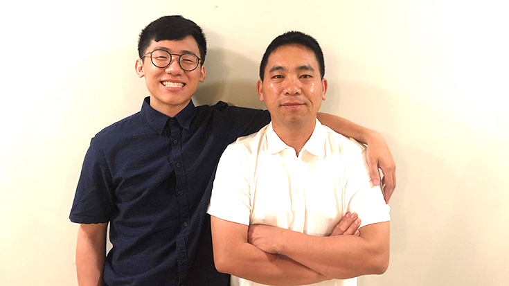 Sam Vang, left, put his new RT skills to work saving his dad’s life earlier this year.