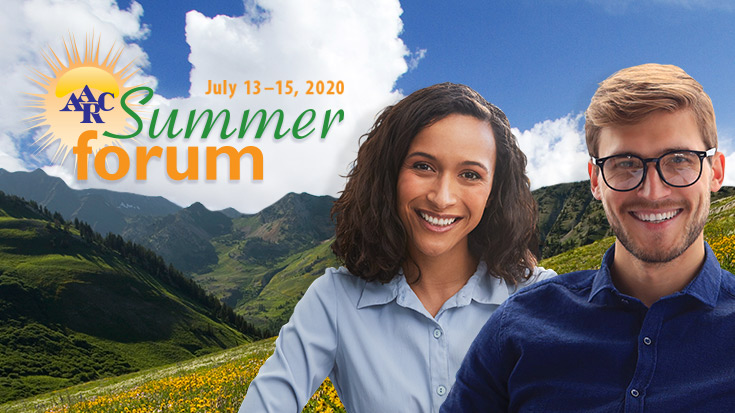 graphic of beach scene with summer forum logo