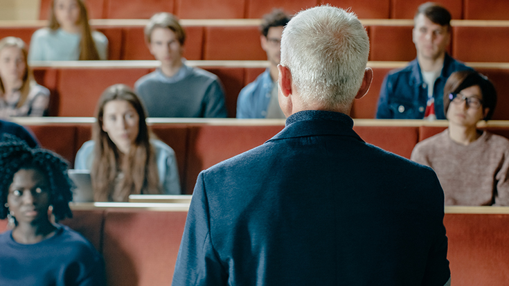 respiratory professor lecturing class