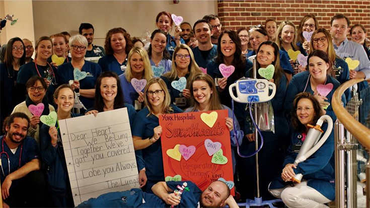 The RT Team at York Hospital during Heart Month