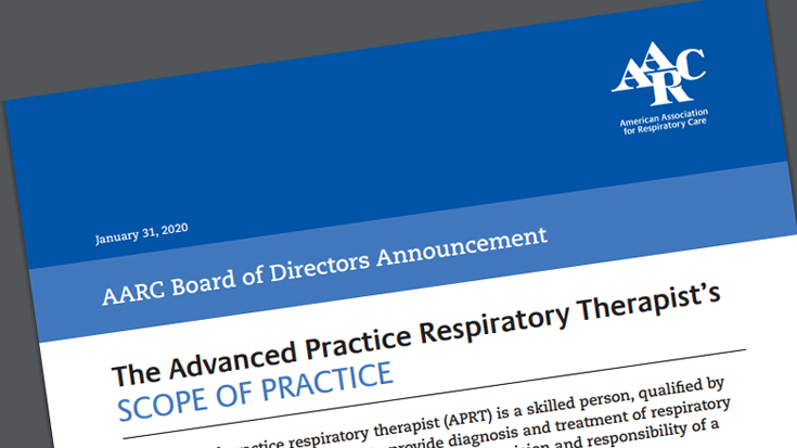 screenshot of announcement document for Advance Practice Respiratory Therapist scope of practice