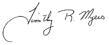 Tim Myers signature