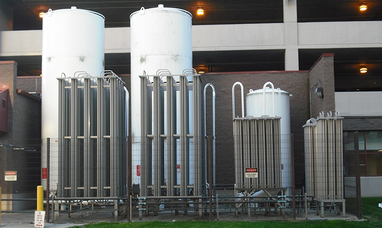 image of hospital gas tanks