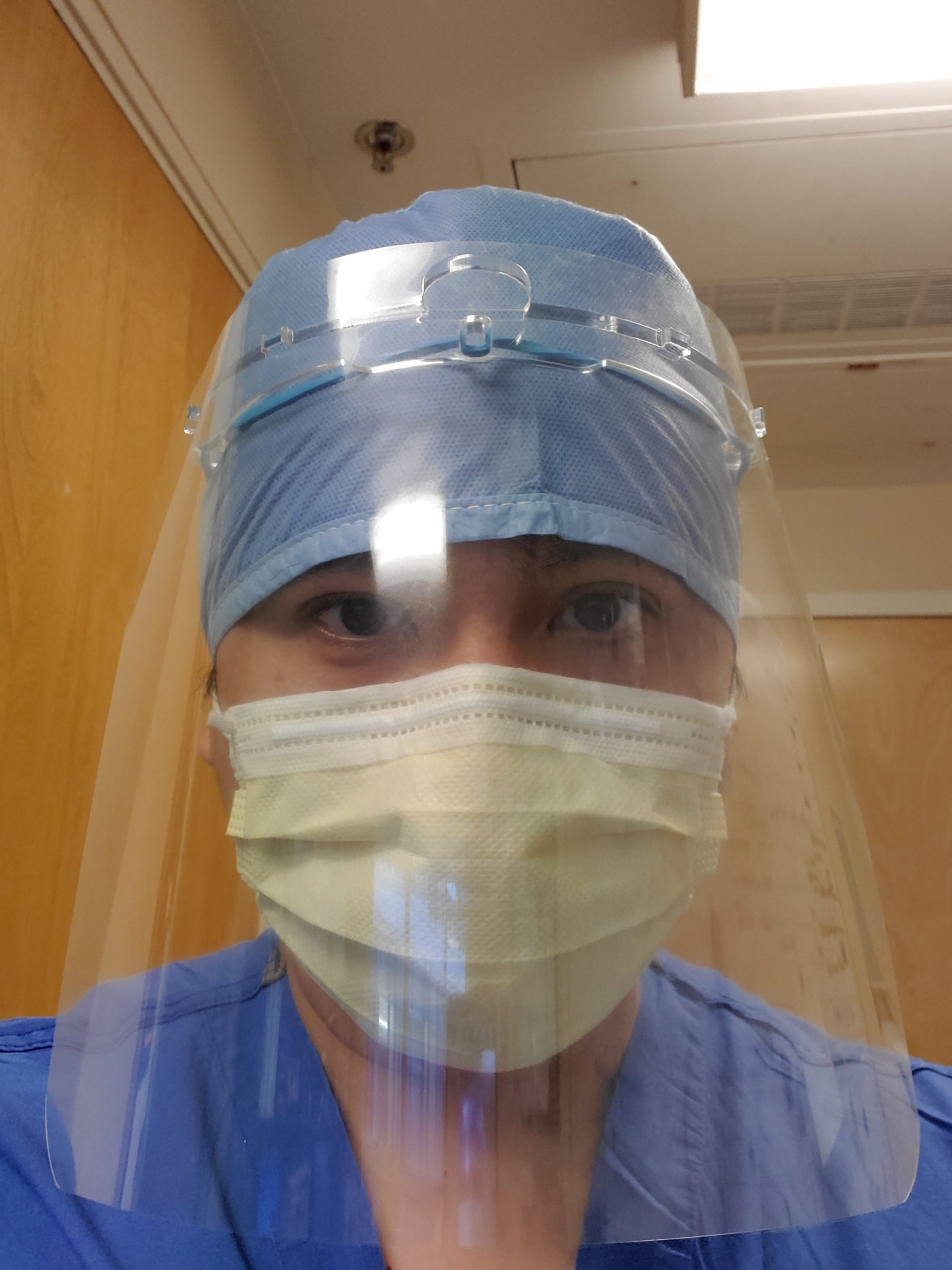 Good Press: Carlo Montenegro, RRT, wearing his PPE.