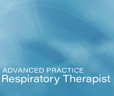 image of blue background with advanced practice respiratory therapist on it