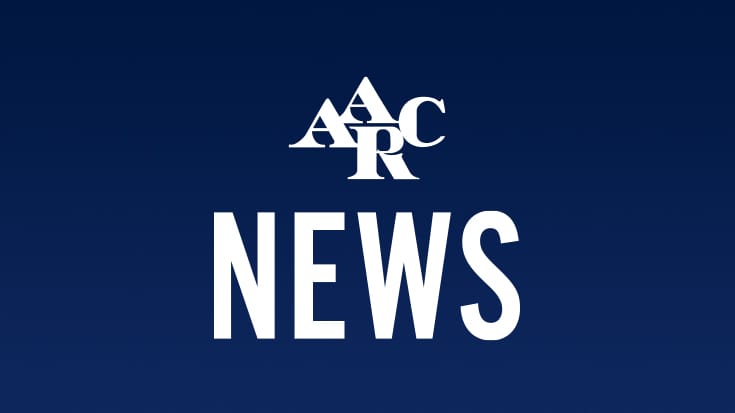image of aarc news logo on blue background