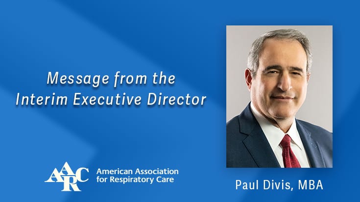 image of Paul Divis with message from interim executive director included as a heading