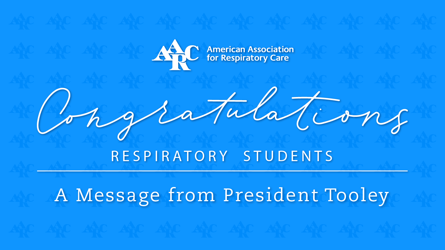AARC President Congratulates RT Students