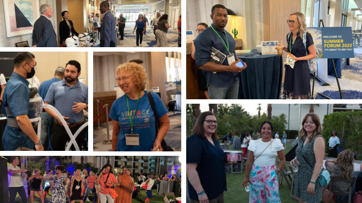 Collage of scenes from Summer Forum 2022